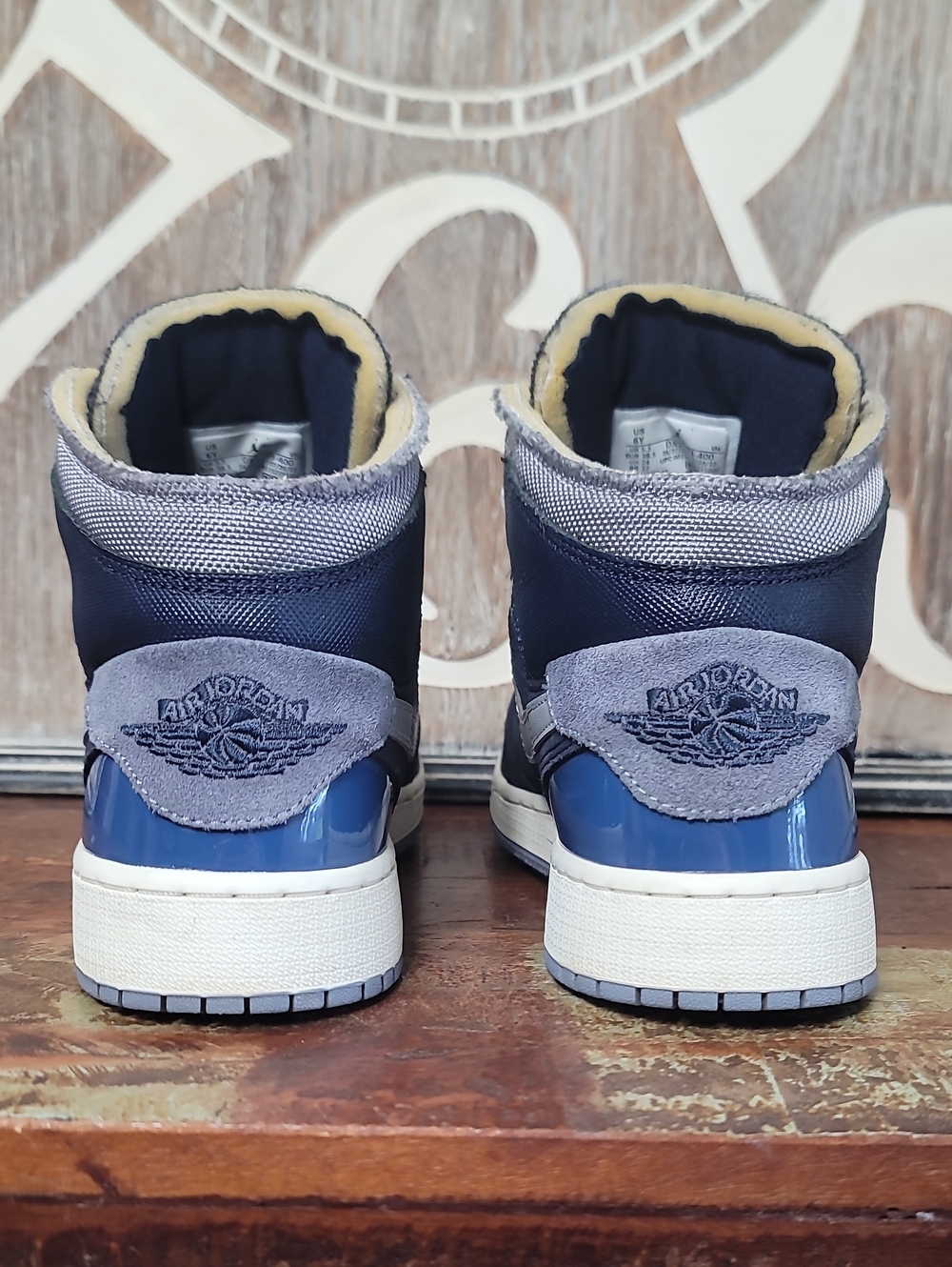 Nike Air Jordan 1 Mid (Special Edition) Craft 'Obsidian' Wmns 7.5 Great Cond. - Picture 9 of 16